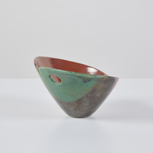 Glazed Earth Tone Studio Ceramic Bowl
