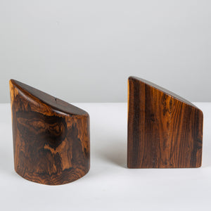 Don Shoemaker for Señal Bookends in Solid Cocobolo