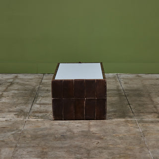 ON HOLD ** De Sede Patchwork Leather Storage Cube/Coffee Table