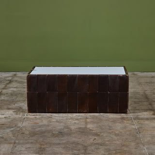 ON HOLD ** De Sede Patchwork Leather Storage Cube/Coffee Table