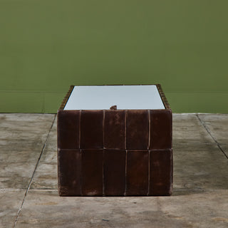 ON HOLD ** De Sede Patchwork Leather Storage Cube/Coffee Table