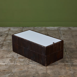 ON HOLD ** De Sede Patchwork Leather Storage Cube/Coffee Table
