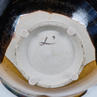 Glazed Scallop Edge Ceramic Bowl