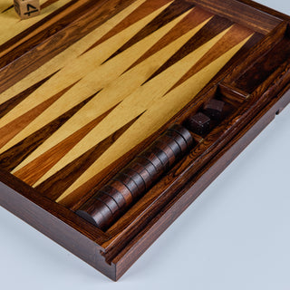Rosewood Marquetry Backgammon Set by Don Shoemaker