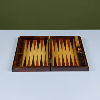 Rosewood Marquetry Backgammon Set by Don Shoemaker