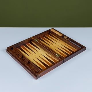 Rosewood Marquetry Backgammon Set by Don Shoemaker