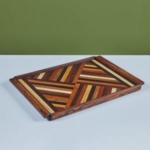 Don Shoemaker for Señal Geometric Marquetry Decorative Tray