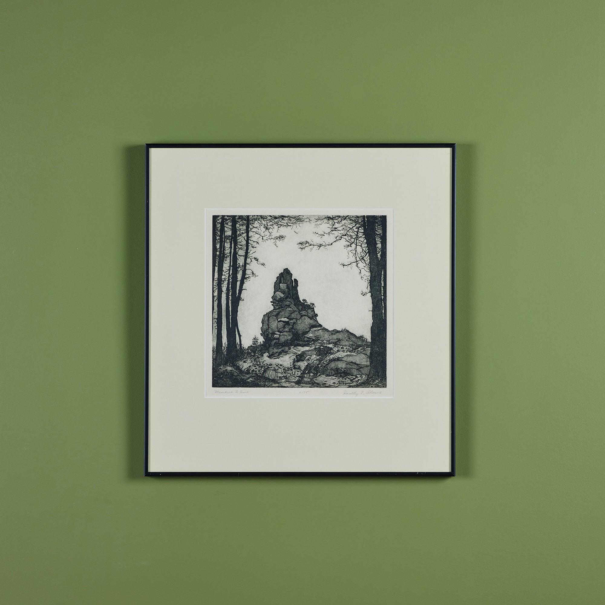 Dorothy Stark Adams Etching Memoria to Teine