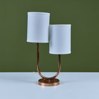 Art Deco Double Shaded Table Lamp for Chase USA