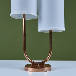 Art Deco Double Shaded Table Lamp for Chase USA