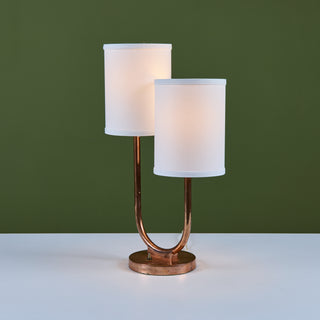 Art Deco Double Shaded Table Lamp for Chase USA