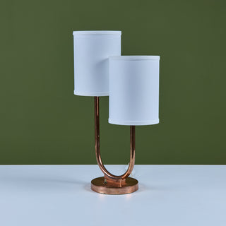 Art Deco Double Shaded Table Lamp for Chase USA