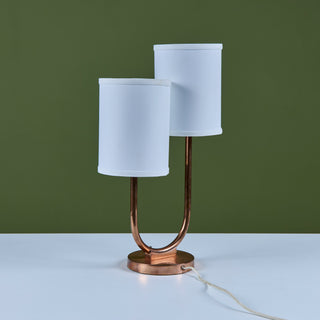 Art Deco Double Shaded Table Lamp for Chase USA