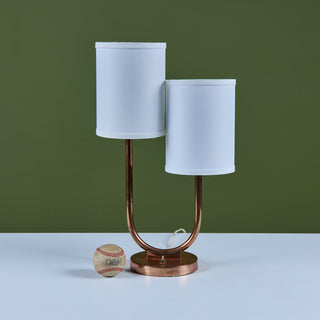 Art Deco Double Shaded Table Lamp for Chase USA