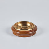 Round Walnut with Brass Insert