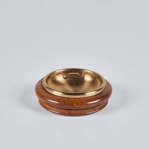 Round Walnut with Brass Insert