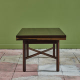 Edward Wormley Walnut Coffee Table with Stone Inlay for Dunbar