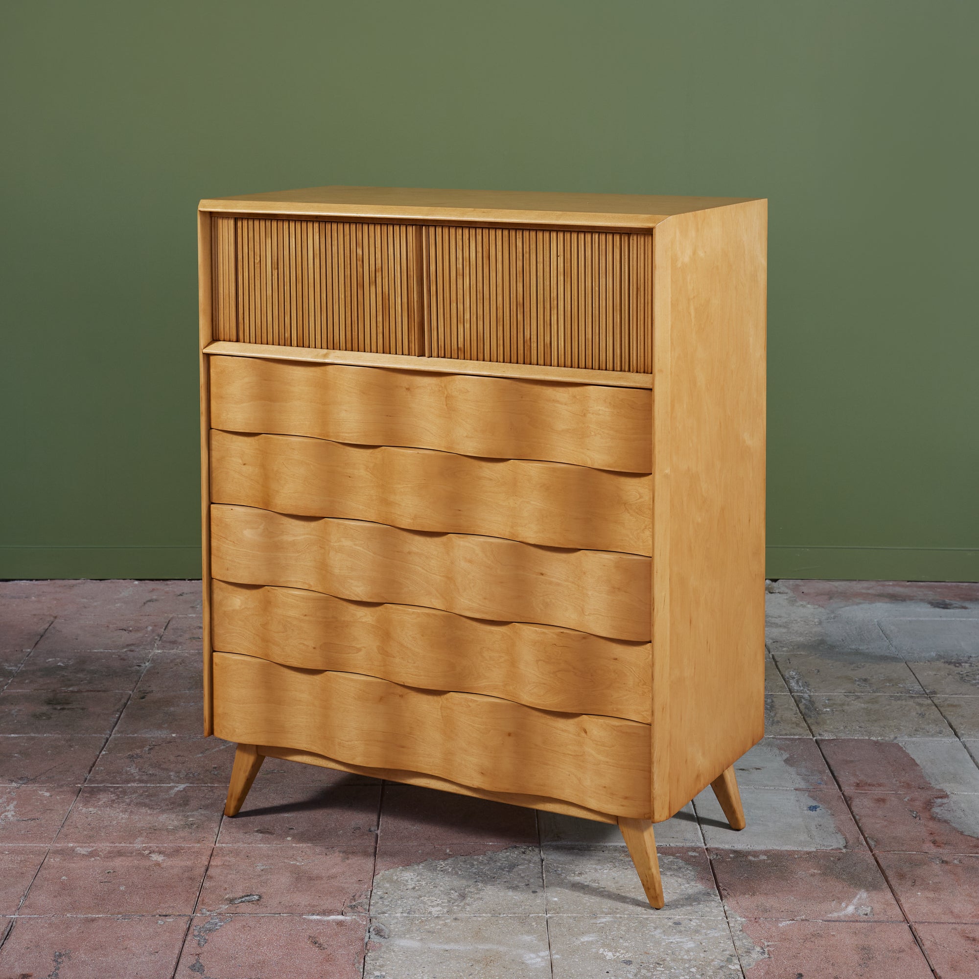 Edmond J. Spence Wave Highboy Dresser