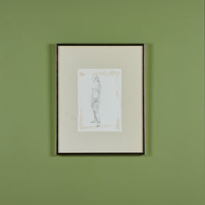 E. Rich Nude Figure Pencil Sketch