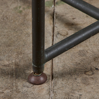 Early Walter Lamb Bronze & Canvas Ottoman