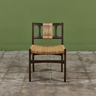 Edmond J. Spence Style Grass Seat Woven Side Chair