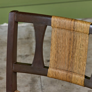 Edmond J. Spence Style Grass Seat Woven Side Chair
