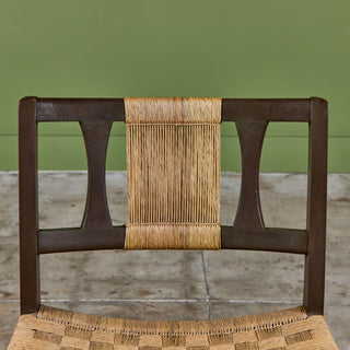 Edmond J. Spence Style Grass Seat Woven Side Chair