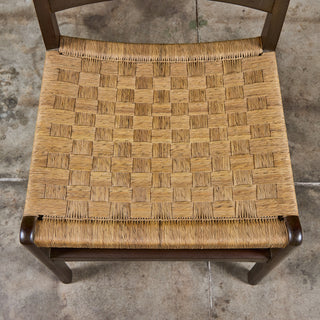 Edmond J. Spence Style Grass Seat Woven Side Chair