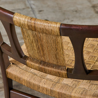 Edmond J. Spence Style Grass Seat Woven Side Chair