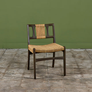 Edmond J. Spence Style Grass Seat Woven Side Chair