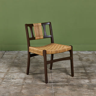 Edmond J. Spence Style Grass Seat Woven Side Chair