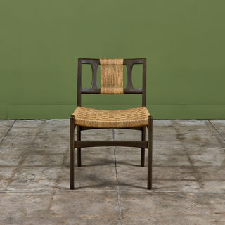 Edmond J. Spence Style Grass Seat Woven Side Chair