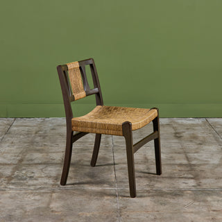 Edmond J. Spence Style Grass Seat Woven Side Chair