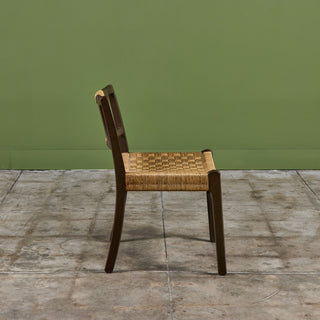Edmond J. Spence Style Grass Seat Woven Side Chair