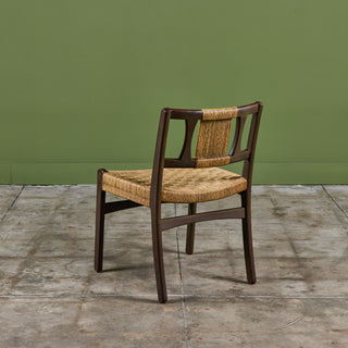 Edmond J. Spence Style Grass Seat Woven Side Chair