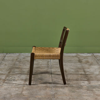 Edmond J. Spence Style Grass Seat Woven Side Chair