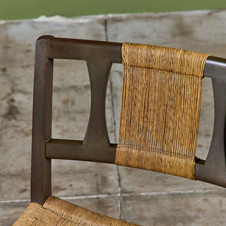 Edmond J. Spence Style Grass Seat Woven Side Chair