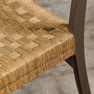 Edmond J. Spence Style Grass Seat Woven Side Chair