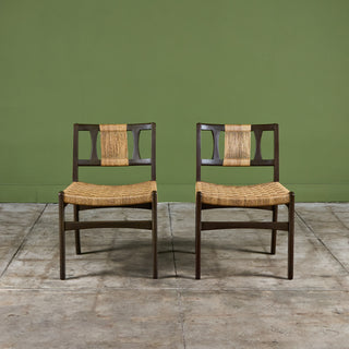 Edmond J. Spence Style Grass Seat Woven Side Chair