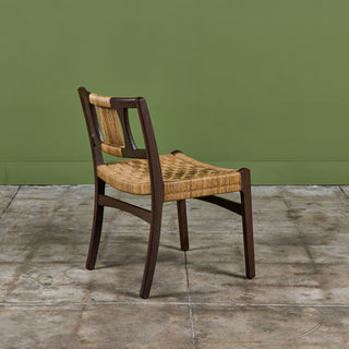 Edmond J. Spence Style Grass Seat Woven Side Chair