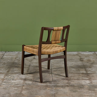 Edmond J. Spence Style Grass Seat Woven Side Chair