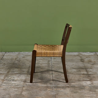 Edmond J. Spence Style Grass Seat Woven Side Chair