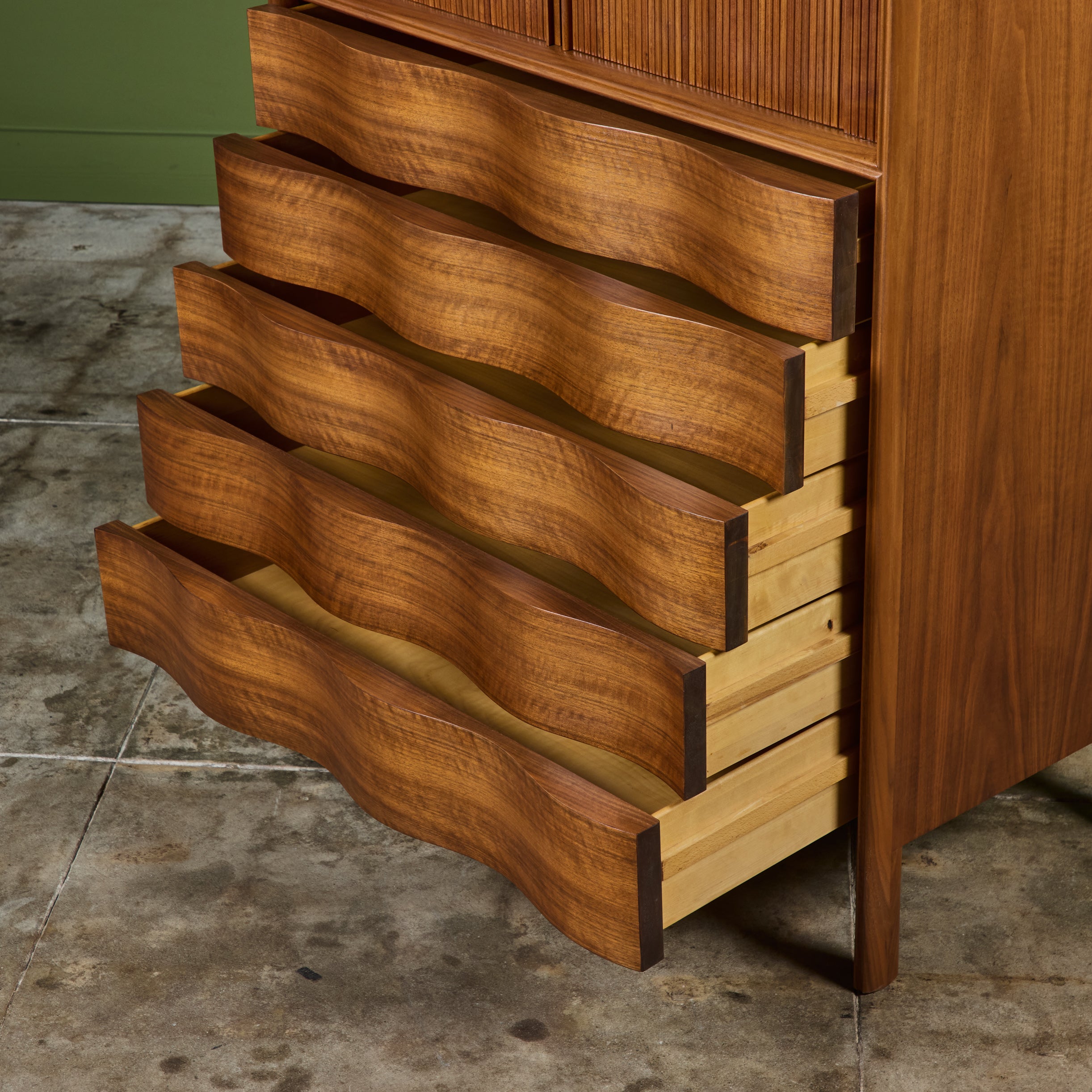 modern highboy dresser Mid-Century Modern Rhythm Walnut & Cane Highboy Dresser by Lane, c.1 Vintage Supply