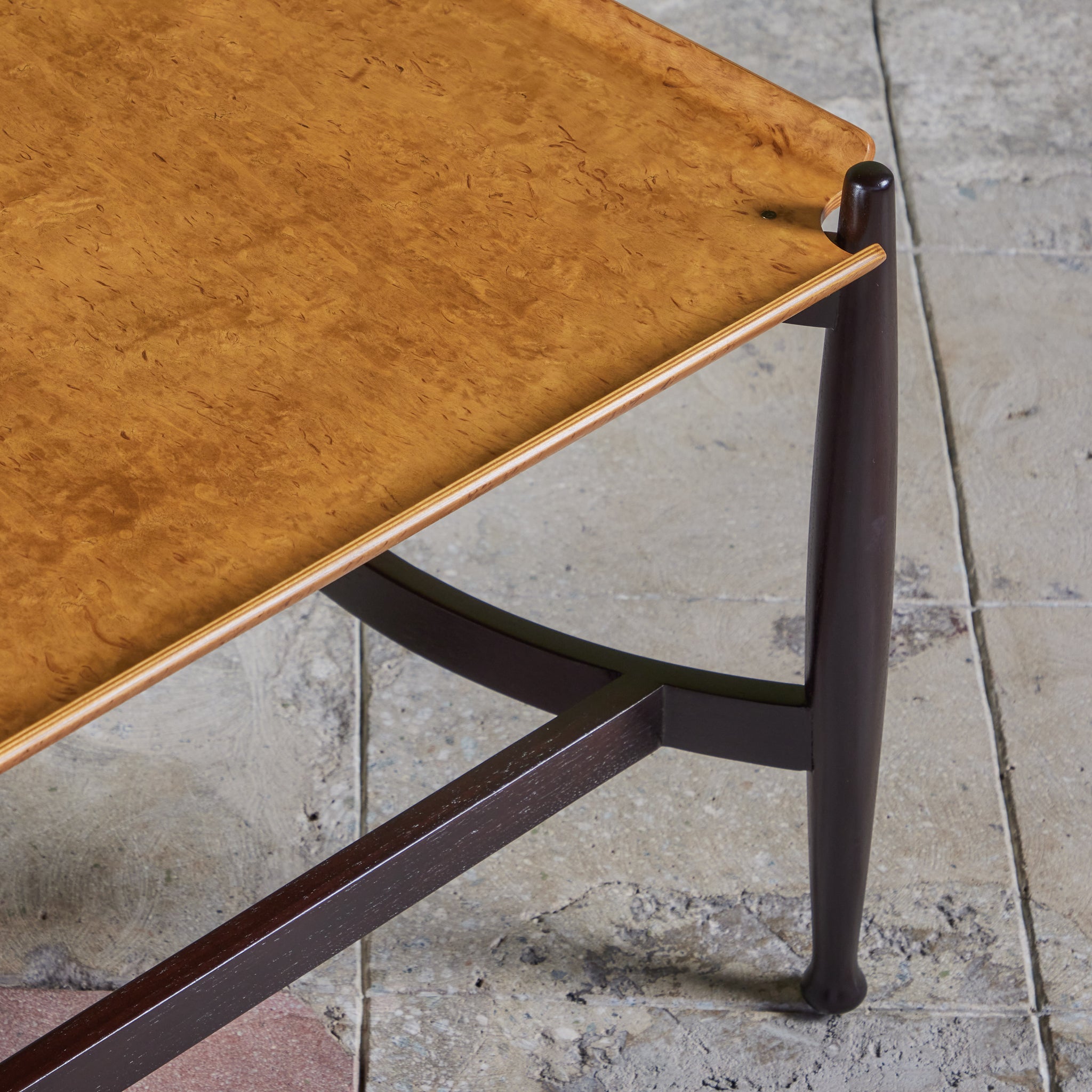 Edward Wormley Burl Coffee Table for Dunbar