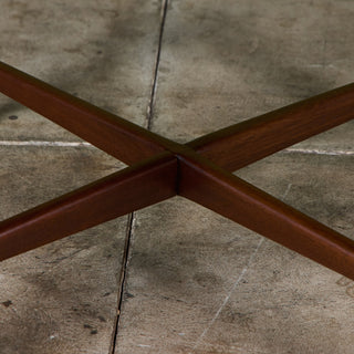 Edward Wormley Green Leather Ottoman for Dunbar