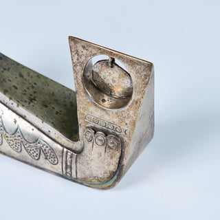 Silver and Turquoise Bird Sculpture by Joaquin Taller Tinta