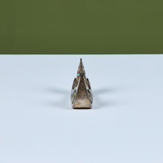 Silver and Turquoise Bird Sculpture by Joaquin Taller Tinta