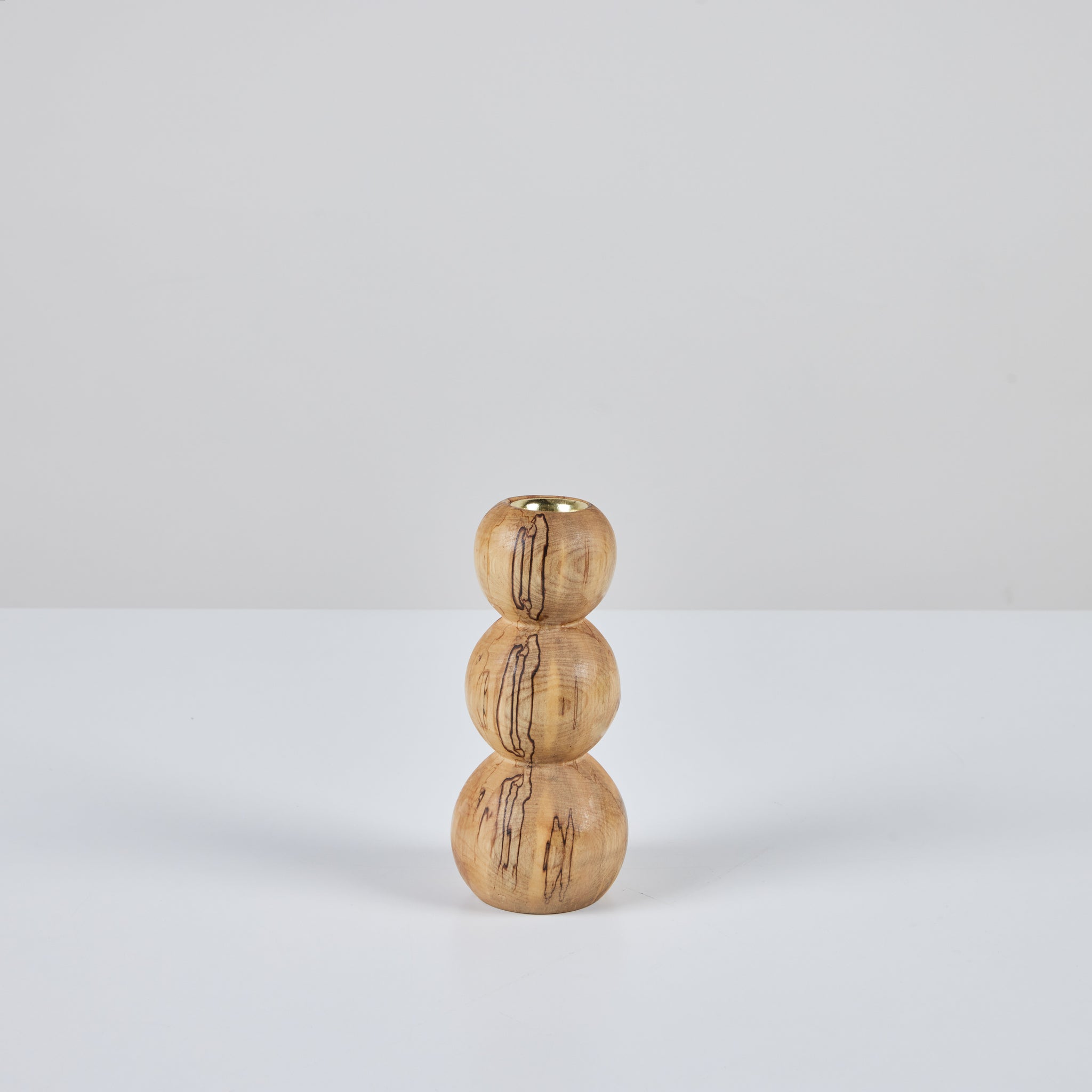 Hand Turned Spalted Birch Bubble Candlestick Holder by Evan Segota