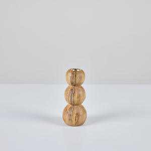 Hand Turned Spalted Birch Bubble Candlestick Holder by Evan Segota