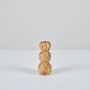 Hand Turned Spalted Birch Bubble Candlestick Holder by Evan Segota